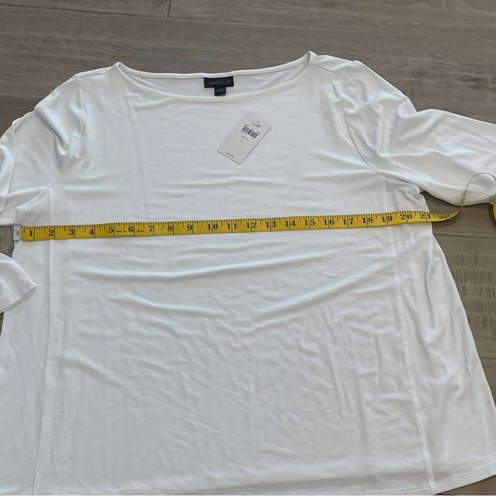 Jjill Women’s Wearever white 3/4 jersey top-NWT- size L - Picture 3 of 6